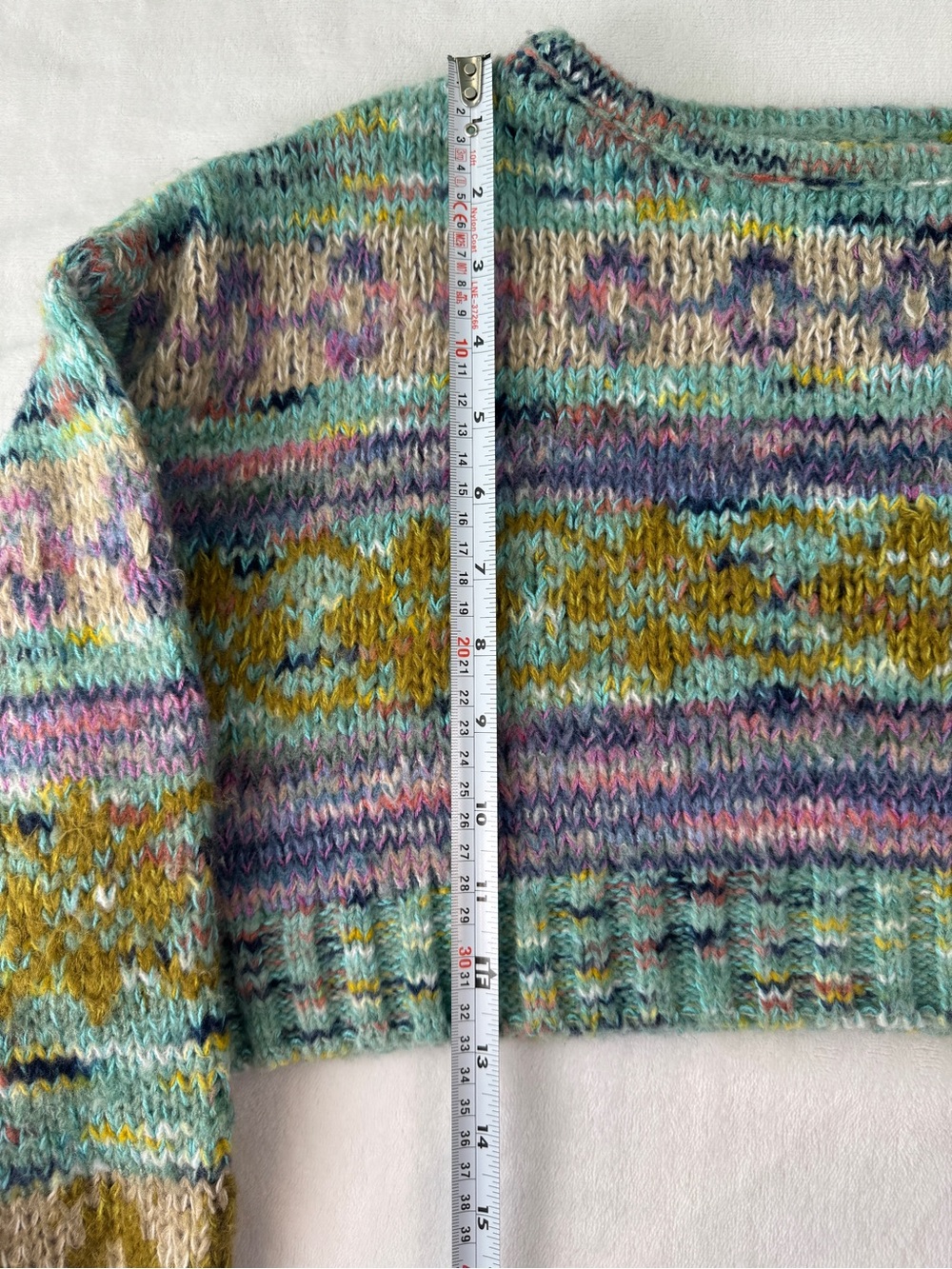 Urban Outfitters Carol Cropped Fair Isle Sweater Multicolor Size S - Picture 7 of 10
